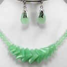 6 colors! fine green/purple/red/yellow jade /tiger eye stone necklace earrings