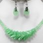 6 colors! fine green/purple/red/yellow jade /tiger eye stone necklace earrings