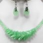 6 colors! fine green/purple/red/yellow jade /tiger eye stone necklace earrings