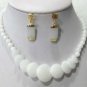 11 colors! fancy white/green/purple/blue/red/yellow/pink jade necklace earring