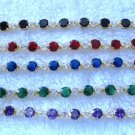 3 colors! charming white/black/red/blue/green/purple Cubic Zirconia bracelet