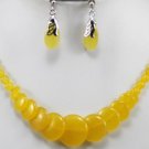 6 colors!fine green/purple/red/yellow jade /tiger eye stone necklace earring set