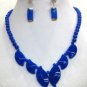 7 colors!fine green/blue/purple/red jade white pearl /turquoise necklace earring