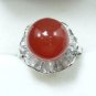 4 colors! wonderful 12mm green/purple/red jade 18KGP CZ ring US size 7,8,9 exit