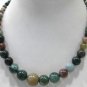 8 colors! charming 6-14mm green/white/blue/purple/yellow/red jade/agate necklace