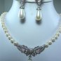 10color!white/black pearl &green/red jade shell necklace pendant earring set