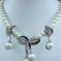 11 colors!white/pink/black pearl/red/green jade necklace +pendant earring set
