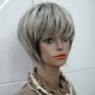 6 colors! Lady's good quality black gray brown SYNTHETIC FIBER Hair wig #E-3791