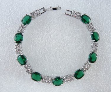 5 colors! charm 18KGP lady's red/green/pink/purple/blue Cubic Zirconia bracelet