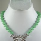 6 colors!fine green/purple/yellow jade-pink pearl necklace +pendant earring set