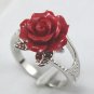 15 colors! white/pink/purple/black/red shell pearl /green jade/coral flower ring