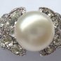 4 colors! lady's beautiful white/pink/lavender/black pearl butterfly ring #7,8,9