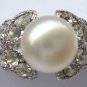 4 colors! lady's beautiful white/pink/lavender/black pearl butterfly ring #7,8,9
