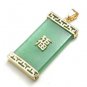 5 color! fine green/purple/white jade -turquoise 18KGP bless happiness pendant