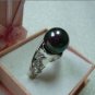 9colors!10mm white/blue/black shell pearl green/pink/red/blue jade/Amethyst ring