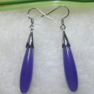 2 colors! lady's fine green/purple Acicular jade bead dangle earring free ship