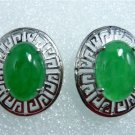 3 colors! fancy fine green/purple jade bead 18KGP stud earrings free shipping