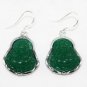 6 colors! fancy green/purple jade Happy Buddha/Guanyin blessing dangle earrings