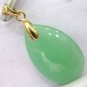 4 color! charm green/purple oval jade bead 18KGP pendant necklace free chain