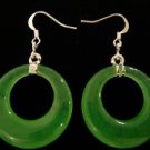 9 colors! lady's fine fashionable green/purple circle jade stud/dangle earring