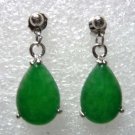 7 colors! fine fashion light green/green jade black agate stud earring free ship