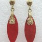 4 colors! lady's charming green/yellow/blue/red jade dangle stud earrings