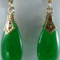 4 colors! lady's beautiful purple/green/red/yellow jade dangle stud earrings