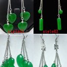 7 colors! lady's beautiful green/purple jade bead dangle earrings free shipping