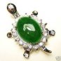 4 color! fine purple zircon/green jade bead frog/long life Tortoise pendant