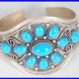 Nice tibet silver blue green purple jade turquoise red coral bangle bracelet