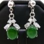 9 color! beautiful green jade/ white zircon bead dangle stud dangle earrings