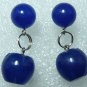 6 color! fancy green/red/blue/yellow/purple/pink apple jade stud dangle earrings