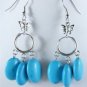 12 color! charm turquoise/green jade/red jade white/black pearl dangle earring