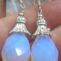 6 color! nice faced white moonstone/pink jade/yellow/blue/purple bead earrings
