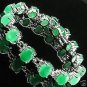 8 colors!stunning green/pink jade/ black agate/ turquoise 18KGP bracelet