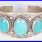 Exquisite Tibet Silver red green blue jade turquoise beaded bangle cuff bracelet