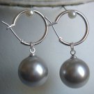 16 colors! 14mm white/pink/red/gray/yellow/coffee/blue/black shell pearl earring