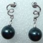 16 color! fancy 10mm white/pink/gray/red/black/blue/coffee shell pearl earrings