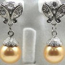 18 colors12mm white/pink/gray/black/red/blue/green shell pearl butterfly earring