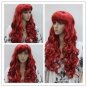6 colors! new popular lady's red/black/yellow/brown long curly hair wig