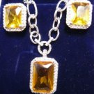 2 color- noblest 18KGP faced pink/yellow faced Box-shaped zircon pendant earring