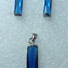 6 color- blue/white/pink/purple/red/yellow Long column zircon earring pendant