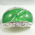5 colors! unsex green/red jade/black agate/turquoise/moonstone ring #9,10,11,12