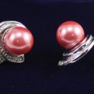 8 colors!fancy 10mm pink/gray/black/green/yellow/coffee shell pearl stud earring