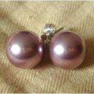 12 colors!10mm white/pink/purple/gray/black/red/yellow/green shell pearl earring