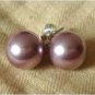 12 colors!10mm white/pink/purple/gray/black/red/yellow/green shell pearl earring