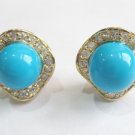 11 colors!10mm pink/gray/black/blue/yellow/coffee shell pearl 18KGP stud earring