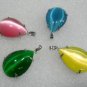 4 color! noblest yellow/pink/blue/green oval opal bead 18KGP pendant necklace