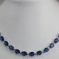 3 colors! noblest 7*9mm blue/purple Cubic zirconium bead 18KGP necklace 17 inch