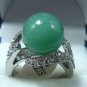 Noblest 10mm green red jade black agate 18KGP ring(#6,7,8,9 exit) free shipping